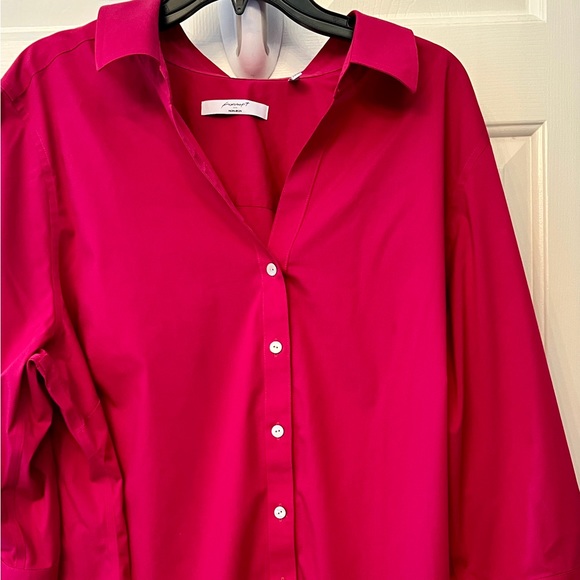 Foxcroft Mary Plus Size 20W Non-Iron Shirt - Picture 2 of 2